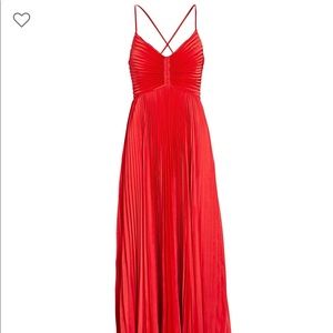 ALC Gemini Midi Dress in Red Size 6 fits like a 4